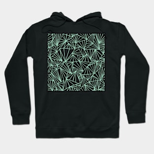 Abstract Fan Mint Green Hoodie